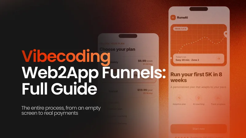 Guide to vibecoding web2app funnels